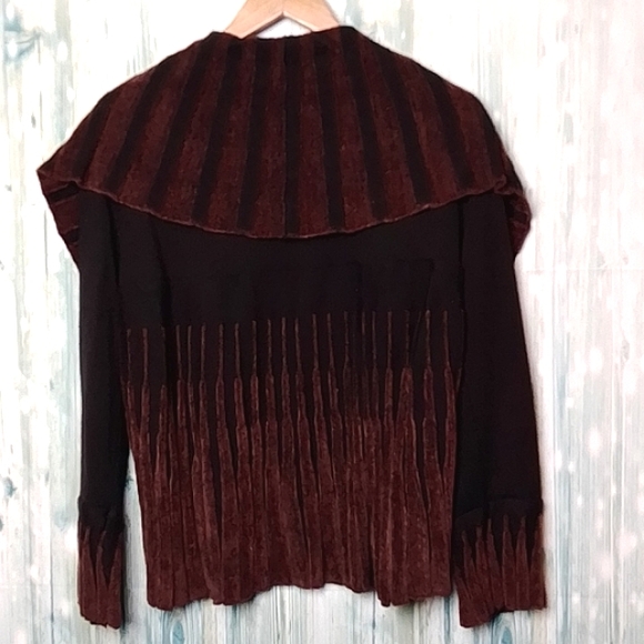 Pull over waterfall sweater brown & black Large - Picture 2 of 8